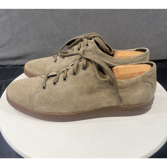 Clarks Low Top Suede Leather Sneakers Shoes Tan Men Size 10.5 Comfort Casual - Picture 6 of 15
